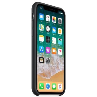 Comprar Funda Silicona suave con logo Apple iPhone X / XS Negro