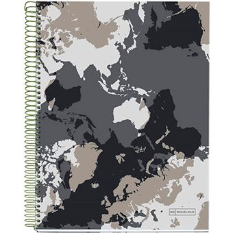 Cuaderno A4 Miquelrius Mapamundi cuadrícula 5 mm 140 h