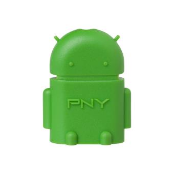 Adaptador para cable PNY Robot OTG Micro USB-USB Macho/hembra Android verde