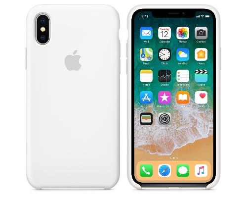 Funda Apple Silicone Case Blanco para iPhone X - Funda para teléfono móvil