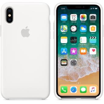 Funda Apple Silicone Case Blanco para iPhone X - Funda para teléfono móvil