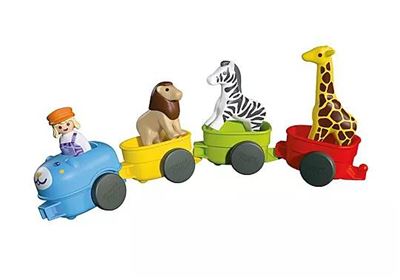 Figura playmobil junior: tren de animales