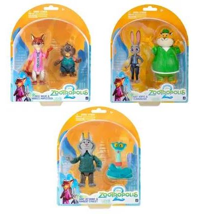 Zootropolis pack 2 figuras 10 cm duo de detectives varios modelos