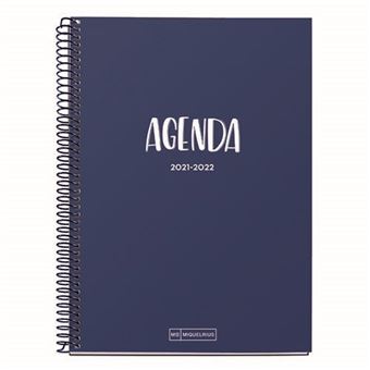 Agenda escolar 2021/22 Miquelrius día por página plus School azul marino - 1