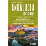 Mapa de carreteras de Andalucía occidental 1:340.000