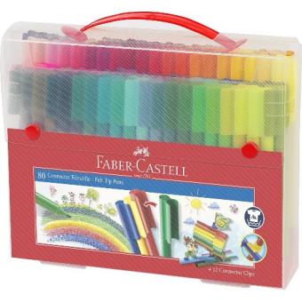Faber-Castell - Maletín con 80 rotuladores Connector - 1