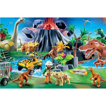 Playmobil - au pays des dinosaures - 100 pieces, puzzle