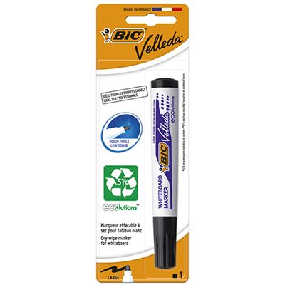 Rotulador pizarra blanca Bic Velleda 1701 punta media negro