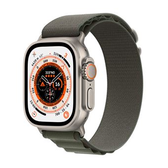Apple Watch Ultra 49mm LTE Caja de titanio y correa Loop Alpine Verde Pequeña