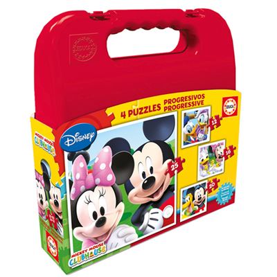 Pack maleta de puzzles progresivos Educa - Mickey Mouse