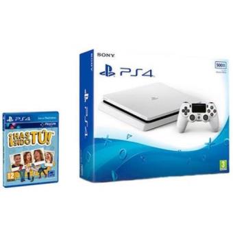 Consola PS4 Slim 500GB Blanco + ¡Has sido tú! (Tarjeta 