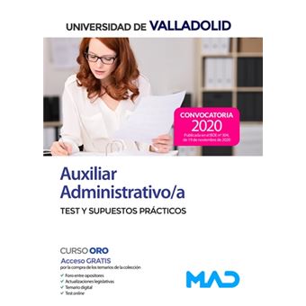 Auxiliar Administrativo/a de la Universidad de Valladolid. Test y Supuestos Prácticos - 1
