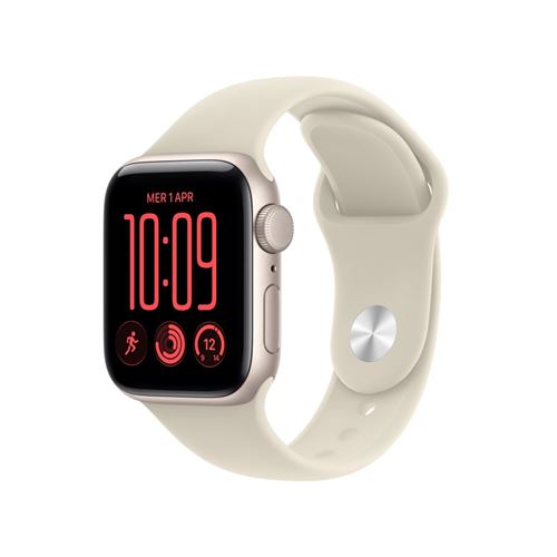 Apple Blanco Watch Se 3 (3ª Generación) (Gps) - Caja De Aluminio En Estrella De 40 Mm - Correa Deportiva Color Arena - Talla M/L