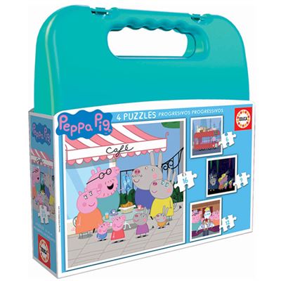 Pack maleta de puzzles progresivos Educa - Peppa Pig