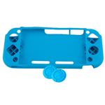 Funda De Silicona + Grips Azul Para Nintendo Switch Lite