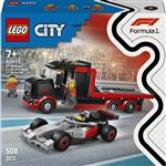 Lego city 60493 camión de exposición de f1 con coche de carreras audi f1