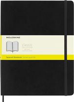 Moleskine Negro Cuaderno Xl Cuadrícula
