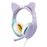 Headset gaming Cute World Gato Lila