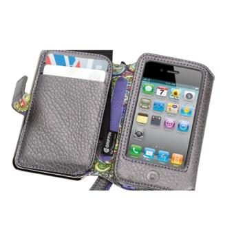 Griffin Elan Passport Funda + cartera en color gris para iPhone 4