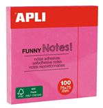 Notas Adhesivas Apli Rosa Brillante (75 X 75)