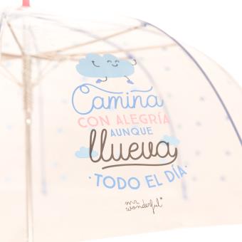 violento bebida digestión Paraguas grande Mr. Wonderful Camina con alegria aunque llueva todo el día  - -5% en libros | FNAC
