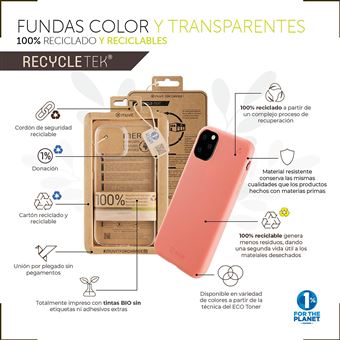 Funda iPhone 11 Recycletec Transparente de Muvit