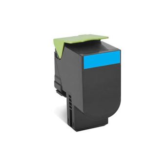 Tóner Cian alto rendimiento Lexmark 802HC (3000 pag) / corporativo 80C2HCE - 1