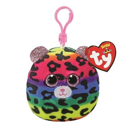 Peluche ty dotty leopard squishy beanie clip 9cm