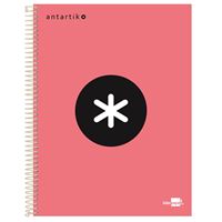 Cuaderno en espiral Antartik A4 cuadriculado coral