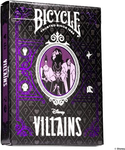 Baraja bicycle disney villains - lila o verde