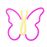 Forever Neon Led Light Butterfly Pink