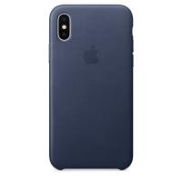 Funda Apple Leather Case Azul noche para iPhone X