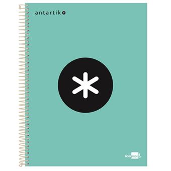 Cuaderno en espiral Antartik A4 cuadriculado menta