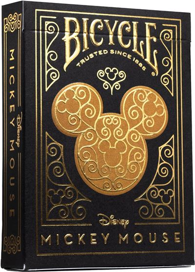 Baraja bicycle mickey gold & black
