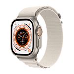 Apple Watch Ultra LTE 49mm, Caja de titanio y correa Loop Alpine Blanco estrella Pequeña