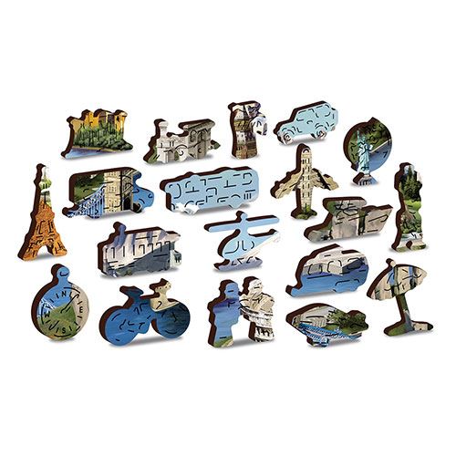 Puzzle de madera Wood City World Landmarks grande 300 piezas