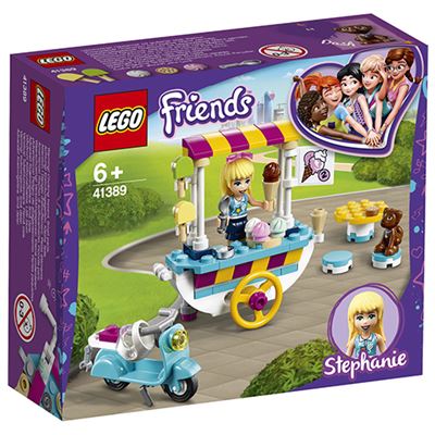 Heladería Lego Friends set de carrito para vender helados y dulces incluye muñeca stephanie dash perro una moto scooter azul 41389 edad 6 97