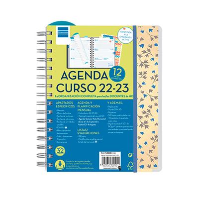 Finocam Agenda 2020 semana vista apaisada Espiral Personalizable Design español 