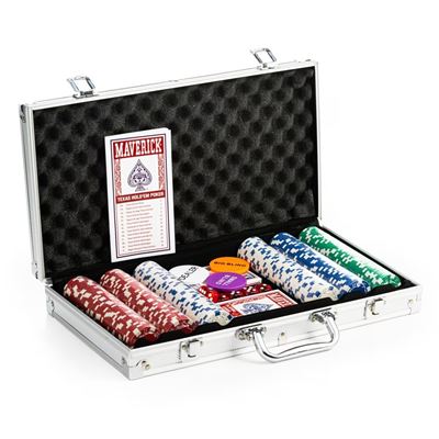Maletín de aluminio con set de poker fournier maverick