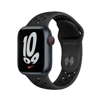 Apple Watch S7 Nike 41 mm LTE Caja de aluminio medianoche y correa Nike Sport Antracita/Negro