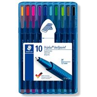 10 bolígrafos Staedtler Triplus Ballpoint colores variados