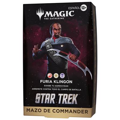 Mazo de cartas magic: the gathering star trek mazo de commander furia klingon