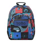 Mochila Escolar Totto Crayoles Cyber Monstruos