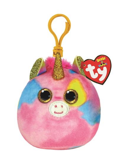 Ty squish clip fantasia unicorn 9cm