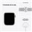 Apple Watch S7 Nike 41 mm GPS Caja de aluminio blanco estrella y correa Nike Sport Plata/Negro