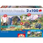 Educa Puzzle Dino World 2X100