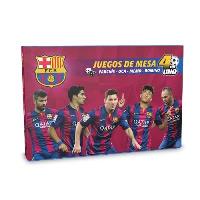 Juego Barcelona Parchís + Oca +Memo + Dominó 4 en 1