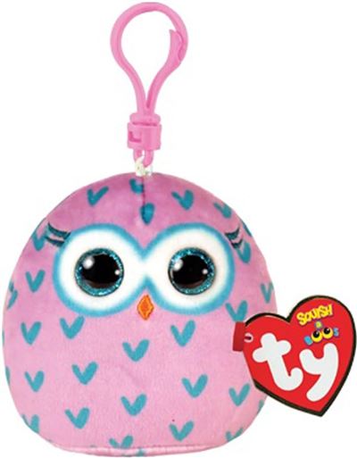 Peluche ty squish clip winks buho 9cm