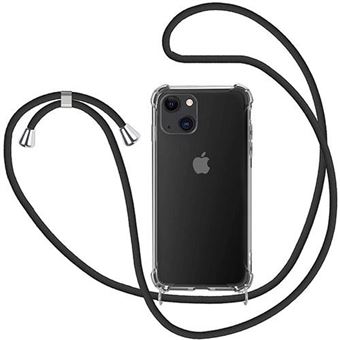 Funda Transparente 4-ok + cuerda Negro para iPhone 13 - Funda para teléfono  móvil