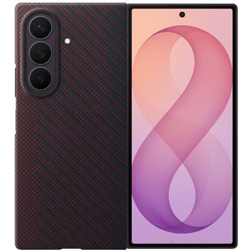 Funda Carbon Magnet para Samsung Galaxy Z Fold 8 Ultra - Rojo